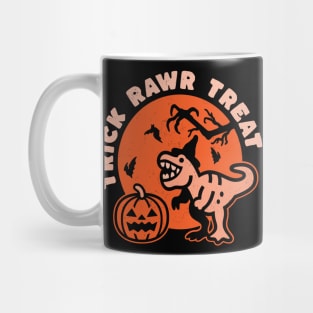 Trick Rawr Treat Witch Halloween Dinosaur T-Rex Funny Kids Mug